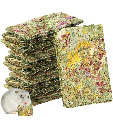 Abizoo 12 Stück Kaninchen Kauspielzeug – Natürliche Timothy-Heu Snacks Für Nager, Einzeln Verpackt