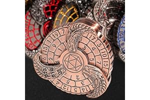 HKDZ DND Dice Spinner Roulette 7-in-1 D&D Cool Rotating Metal Dungeons and Dragons Starter Set with Gift Box Spinning Games Dice Set for RPG MTG Table Games (Copper)