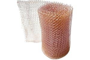 MIFULL 3mx12.7cm Anti-snail Copper Wire Mesh, Anti Snail Fence Copper Net, Snail Repellent Double-layer Knitted Copper Mesh, Pure Copper Wire Mesh Tape, Copper Mesh Roll for Insect Rodent Proofing (1Pc)