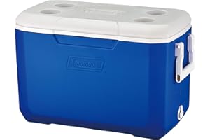 Coleman Poly-Lite 48QT, glacière passive, glacière à contenance 45 L, boîte à glace à isolation intégrale en mousse PU et protection UV, garde les boissons et aliments au frais pendant jusqu’à 3 jours