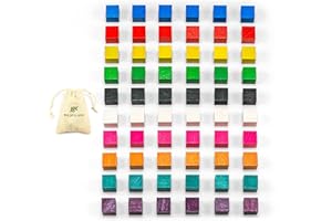 Waldfelsen Small Wooden Cubes 60 Wooden Cubes Made of Beech Wood in Ten (Size: 8 mm)