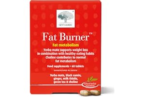 NEW NORDIC LTD New Nordic Fat Burner, 1 Month Supply, Supports Slimming & Weight Loss with Yerba Mate & Green Tea for Women & Men, 60 Tablets