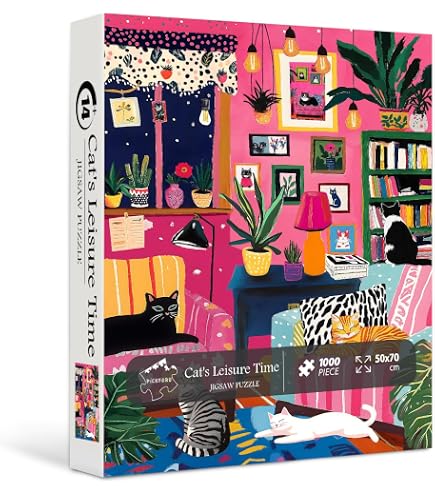 Good Puzzle Co Cat Haven 1000 Piece Jigsaw Puzzle - Adorable Cats In A Bookshelf Scene - View #12