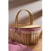 Perotti Picnic Hasır Oval Piknik Sepeti 15229