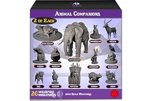 WILDSPIRE 26 miniature animali per DND 28mm Fantasy da tavolo miniature per Dungeon e Draghi
