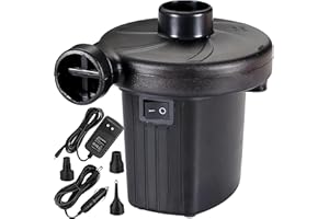 ‎RETOO Retoo Elektryczna pompka powietrza do materaca, pompki z 3 dyszami powietrznymi, przenośna, 2 w 1, pompka elektryczna do materaca, sofy, basenu, łodzi, łóżek dmuchanych, koła do pływania, idealna na