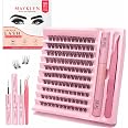 Mayklen 120Pcs Cluster Eye Lashes For Women 8-14MM Size Cluster Eyelashes Extension Kit Lash Clusters With Bond & Seal and Tw