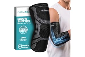 NativoDex Kompressionsarmbågsskydd för epikondylit och tendinit | Tendinit och tennisarmbågsärm