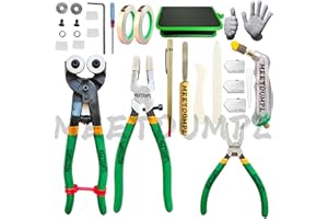 MEETDUMPL Buntglas-Set, Buntglas-Zubehör, Glasschneider-Werkzeuge, robuste Glaslaufzange, Glaszange, Breaker Grozer-Zange, Glasschneider, für Buntglas, Mosaik, Sicherung, Brechen (7)