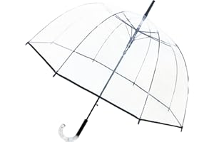 SMATI Durchsichtiger Regenschirm transparent Stockschirm Glockenform