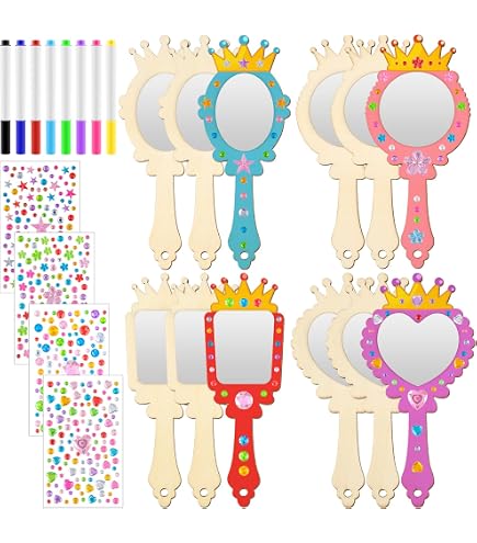Set 16 Trottole In Legno Per Bambini Con Penne Acquerellabili E Adesivi: Attività Creativa Fai Da Te, Regalo Compleanno - 5