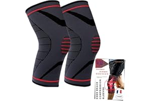 KWIM'S France® Genouillère de Compression/Contention du Genou, Genouillère de Maintien Sport Hommes Femmes/Genouillère rotulienne/Prévention de la Douleur articulaire (Noir, S)