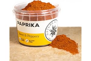 Nature Kitchen Paprika Plain 50 G Pot di condimento spezie ed erbe. Senza glutine e vegano, miscele di cottura quotidiana per marinate, salse, friggere, cuocere al forno o grigliare