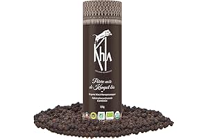 Khla - Pepe Nero di Kampot Certificato Biologico 120g - Pepe di Kampot in Grani Bio - Raro e Delicato - Ingrediente Spezie Cucina - Produzione Limitata - Direttamente dal produttore - Origine Cambogia
