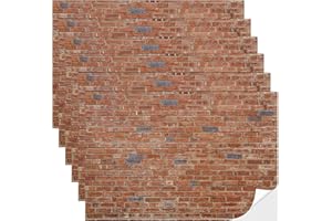 CHONGQILAO Revestimiento de Suelo Autoadhesivo para Casas de Muñecas Escala 1:12 Autoadhesivas de Pared de Ladrillo para Casas de Muñecas, Pisos de Casa de Muñecas Autoadhesivas, Accesorios Casa de Muñecas