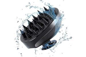 SOSOON Scalp Massager Shampoo Brush, Soft Silicone No Flaky Scalp Brush for Wet or Dry Hair, Head Scrubber Scalp Exfoliator Anti Dandruff Brush(All Back)