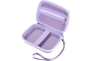 Vuxava Étui Appareil Photo Instantané Enfant – Housse Rigide Appareil Photo Enfant et Numérique Compact – avec Poche et Sangle – Compatible avec Pochette Kodak Pixpro WPZ2 / FZ45 / FZ55 (Purple)