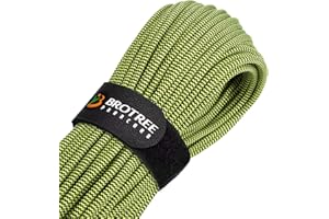 Brotree Paracord 4mm 9 Fili 100% Nylon Corda (15m, 30m, 50m) Tipo III Corda da Paracadute per Sopravvivenza, All'aperto, Fatto a Mano - 280kg Carico di Rottura (Bumble Bee, 30m)