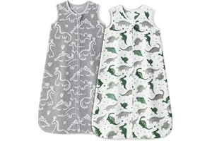 Unnivoll Schlafsack Baby 2,0 Tog Babyschlafsack 6-12 Monate 2er Pack Schlafsack Winter Herbst Warm und Weich 78cm für Neugeborene Jungen Mädchen