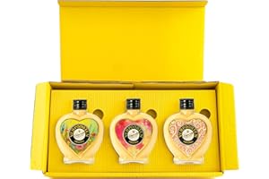 ‎VERPOORTEN ORIGINAL Herzflaschen Set im attraktiven Präsentkarton mit 3 x 0,2 L VERPOORTEN ORIGINAL Eierlikör 20% vol (Motive: Flower, Sun, Style)