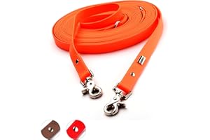 PetTec Guinzaglio per Cani - Guinzaglio Lungo con Gancio in Metallo Facile da Sganciare - Materiale Trioflex Resistente, Flessibile e Impermeabile - Ideale per Passeggiata e Corsa all'Aperto - 10m