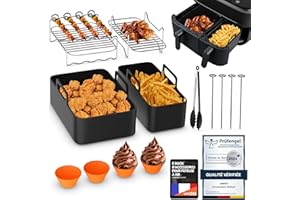 UNBOX Accessoires Air Fryer pour Moulinex Easy Fry Dual Friteuse 8,3L - Moule Air Fryer pour Philips Dual Basket Airfryer Série 3000 9 Litres (6L/3L) - Air Fryer Accessoires pour Philips Airfryer Série 3000