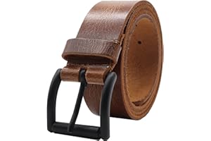 PELLE TORO Hunter Leather Belt for Men, Handmade Mens Belt for Jeans, Work or Casual Wear Cowboy Style