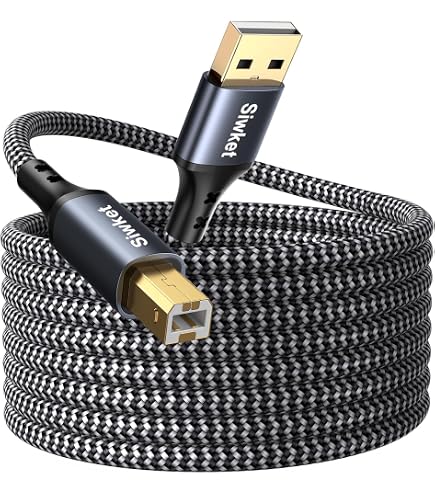 Lindy 41755 Cavo USB 2.0 Da Tipo A A Tipo B, Trasparente Con Anello Rosso – 480 Mbit/s, Doppia Schermatura - 4