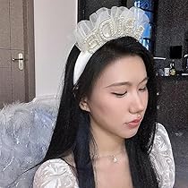 Cerchietto Da Sposa Con Perle Bianche - Fascia Per Capelli Bridal, Decorazione Per Matrimoni E Addio Al Nubilato - Foto 12