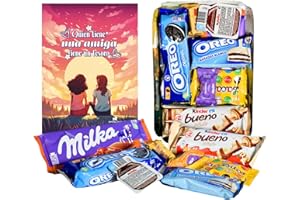 IMPERIAL COAST Chocolates originales para regalar I Bandeja de chocolates I Cartón reciclable I Milka, Kinder, Toblerone, Lacasitos, Oreo | Regalo para Cumpleaños, Fiestas y sorpresas