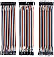 Elegoo 120pcs Multicolored Dupont Wire 40pin Male to Female, 40pin Male to Male, 40pin Female to Female Breadboard Jumper Wires Ribbon Cables Kit for arduino