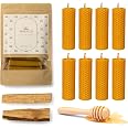 DEYBBY Candele Coniche In Cera D'api Bianca Naturale, 30,5 Cm - Senza Fumo E Antigoccia, 10 Ore Di Combustione (confezione Da 2)