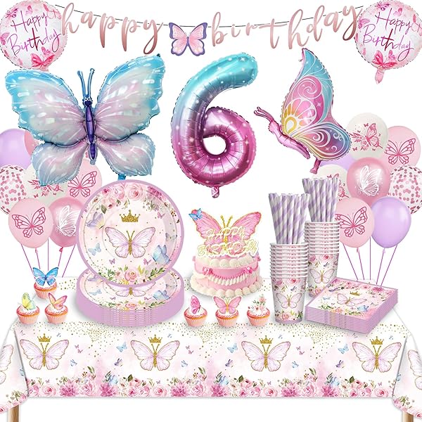 Alaoo Verjaardagskrans voor meisjes van 3 tot 6 jaar, verjaardagskroon voor meisjes met glittercijfers en rozenbloemen, perfect voor verjaardagsfeesten en feestjes, Nummer 4, Eén maat