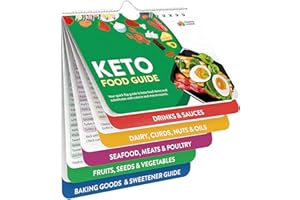 Momo & Nashi Keto-Spickzettel-Magnet-Broschüre – Keto-Diät für Anfänger & Dummies Kit – Magnetisches Keto-Lebensmittellistenplanungswerkzeug Diagramm Gewichtsverlust, kohlenhydratarme ketogene