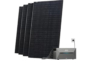 Solarway® All In One Balkonkraftwerk mit Speicher 2000W komplett Steckdose - 1,6 kWh Anker Solix 2 PRO Speicher - Solaranlage Komplettset - 500W Solarmodule & Anker Speicher & Zubehör