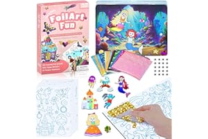 EOPUOZS Folienspaß Kinder, Folienspaß Einhörner und Prinzessinnen, Kunst & Bastelaktivität, DIY-Aktivität, Bastelsets, Geschenke für Kinder von 4–9 Jahren (Pink)