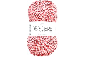 BERGERE DE FRANCE Bergère de France - IDEAL, gomitoli di lana per Uncinetto e Maglieria (50 g) 4 mm, 40% lana pettinata - Filo versatile, caldo e resistente - Multicolore (MIX ROUGE)