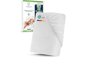 Sensalou Protector de Colchón Impermeable 90x200 cm – Sábana Bajera Ajustable Antialérgica para Cama Individual, Transpirable y Lavable A 95 °C, Protección Incontinencia y Sudor