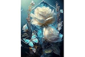 LWZAYS 5D Diamond Painting Kits for Adults, Flower Diamond Art Kits for Adults, Crystal Art Kits for Adults, Diamond Dotz Gem Art Kits for Home Wall Art Decor and Gift (30 × 40 cm)(G2810--UK)