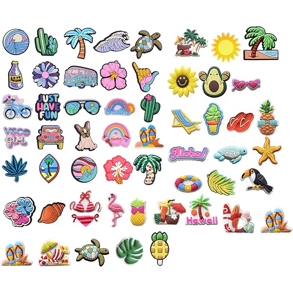 20 Stück Schuh Charms Set - Bunte Anstecker Für Sandalen & Party Accessoires