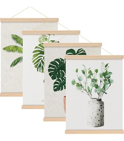Ywlake A4 Posterlijst, magnetische houten posterhanger, houder, lijst, foto's, fotolijst, fotolijst, fotolijst, fotolijst, 21 x 30 cm, 20 x 30 cm, 20 x 45 cm (21 cm, walnoot
