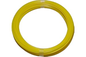 HVG-DRUCKLUFTZUBEHÖR Polyethylen-Schlauch PE Pneumatikschlauch, 6mm, 50 Meter Rolle, Farbe: gelb