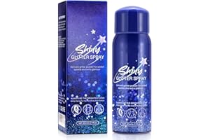 IDUCEN Body Glitter Spray, 60ml schnell trockenes wasserdichtes glänzendes Glitzerspray, Long-Lasting Glitter Spray For Festival Masquerade Birthday Makeup,Für Haut, Gesicht, Haare und Kleidung(1 PCS)