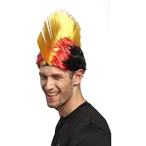 Perruque Mohawk Tricolore France - Bleu Blanc Rouge - Carnaval Halloween