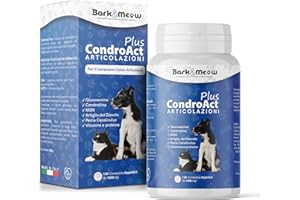 BARK & MEOW CondroAct Plus Integratore Articolazioni Cane e Gatto - Condroprotettore con Artiglio del diavolo, Glucosamina, Condroitina, MSM e Cozza Verde. Supporta articolazioni, ossa e cartilagini 120 Compresse