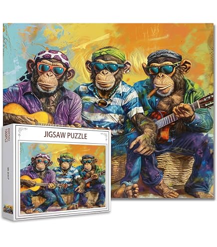 Tucocoo Puzzle de 1000 pièces pour adultes, Banksy style abstrait pour stimuler les jeux d'activités familiales, puzzle coloré à faire soi-même pour la décoration Tucocoo Puzzle de 1000 pièces pour adultes, Banksy style abstrait pour stimuler les jeux d'activités familiales, puzzle coloré à faire soi-même pour la décoration