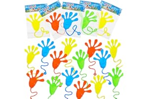 NatNarr 50 Pack Sticky Hands Party Bag Fillers for Kids Birthday Goodie Bag Stuffers Stretchy Sticky Hands Toys Stocking Stuffers Class Prize Box Fillers Carnival Sensory Party Toy