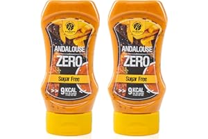 Rabeko Zero Sauce - Andalusinen Style, 2 x 350 ml sans sucre et peu de matières grasses - produits sains, faible en glucides et en calories pour salades, frites, burgers - sans gluten ni lactose
