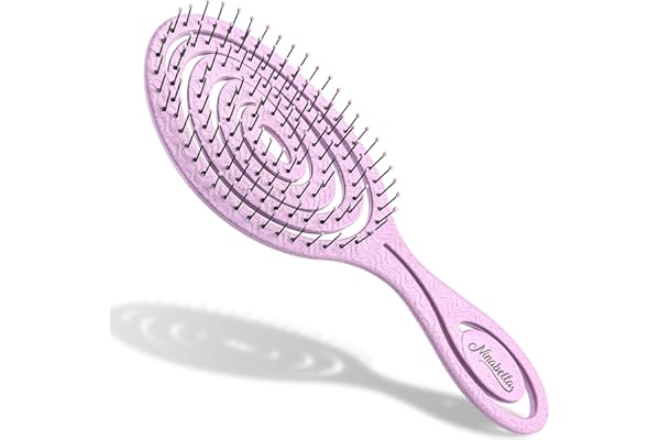 Ninabella Brosse Demelante Cheveux - Brosse a Cheveux Femme Homme Enfant Fille Garcon pour Cheveux Bouclés Lisses Crepus - Brosse à Cheveux Anti Noeuds pour Boucles ne Tire pas