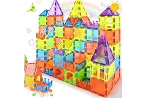 NAETANY Bloques de Construcción Magnéticos 92 Piezas Magneticas Niños 3D Juegos Magnéticos para Niños Bloques Magneticos Imanes Educativos Juguetes Niños de 3 4 5 6 7 8 Años